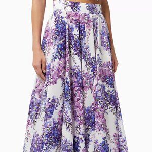 Dolce & Gabbana Purple and White Wisteria A-Line Skirt